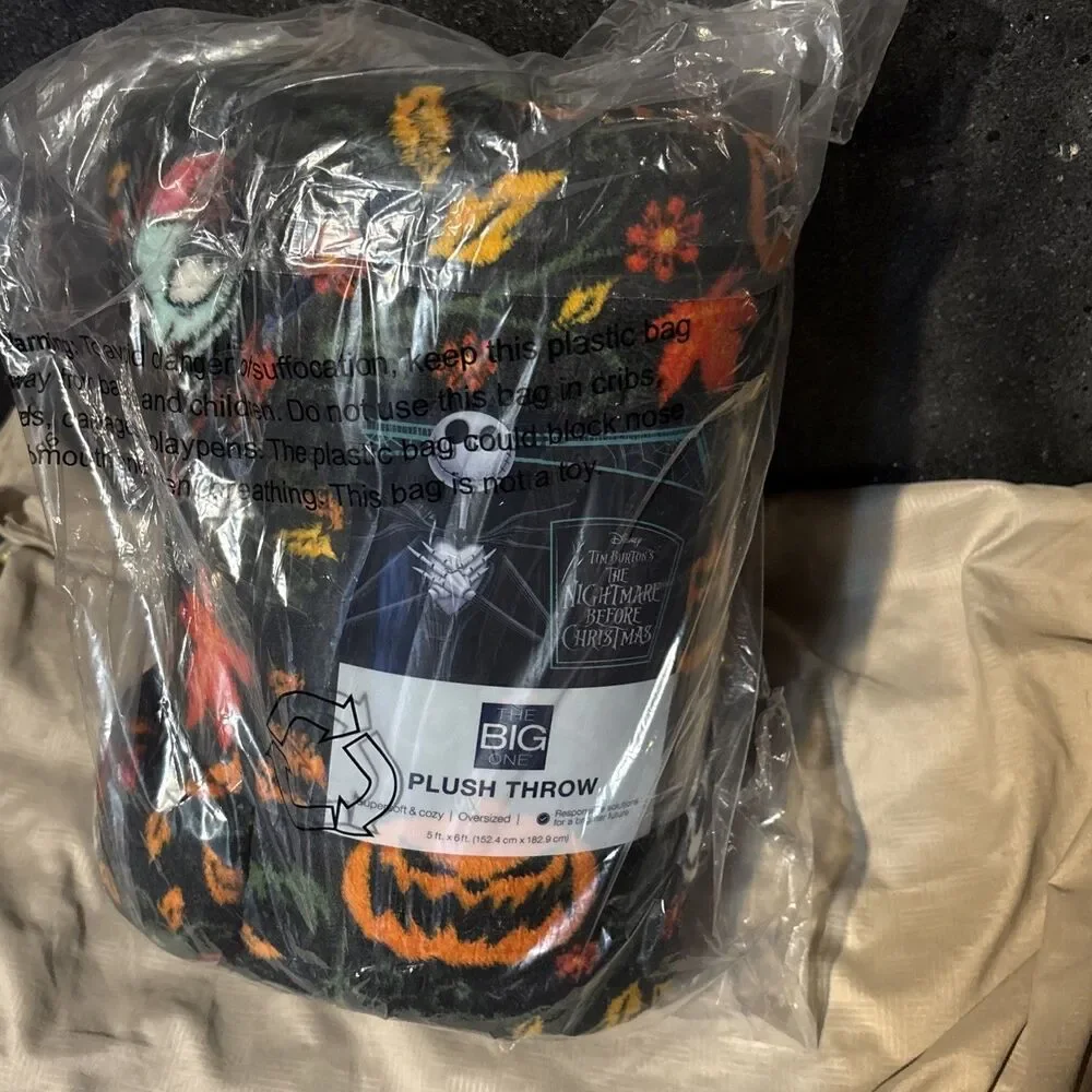 Nightmare Before Christmas New Supersoft Plush Throw Blanket 5ft x 6ft Jack Soft